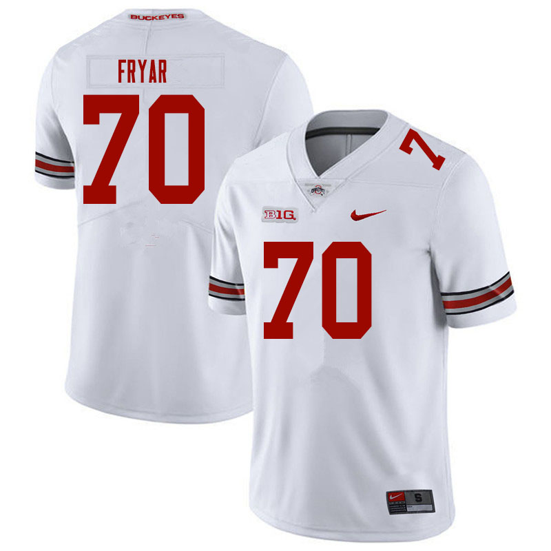 Ohio State Buckeyes #70 Josh Fryar College Football Jerseys Sale-White
